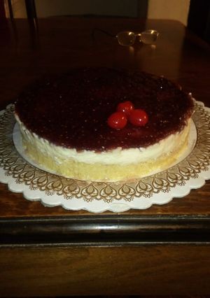 Una foto de Cheeskake de frambuesa