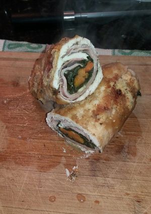 Una foto de Pechugas de pollo arrolladas