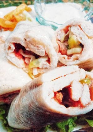 A picture of Chicken Arabic Shawarma!.