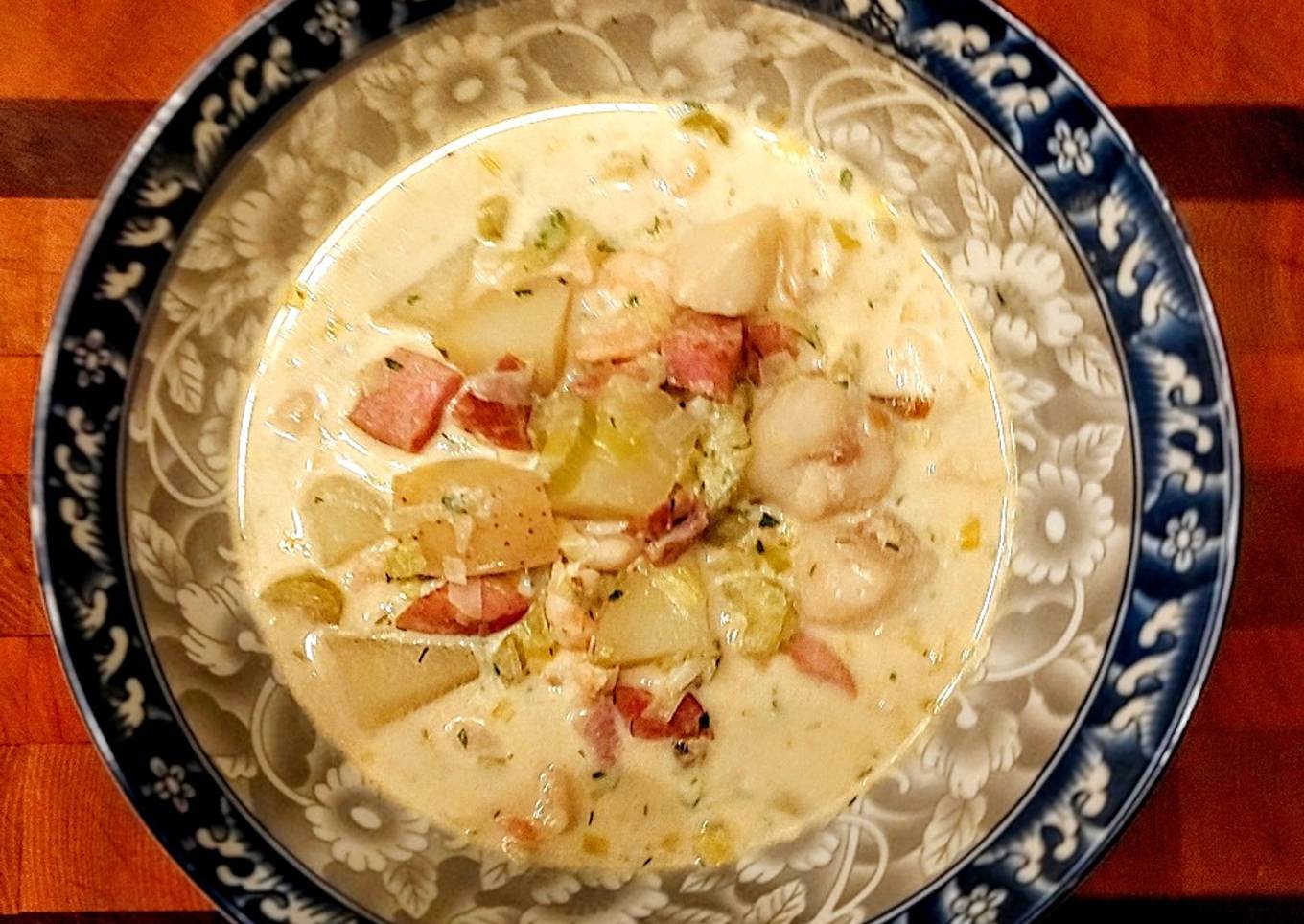 Smokey Kielbasa and Cod Cheek Chowder