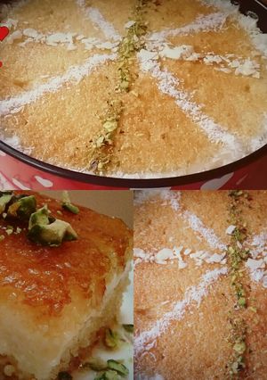 صورة لوصفة هريسة بالقشطة😍