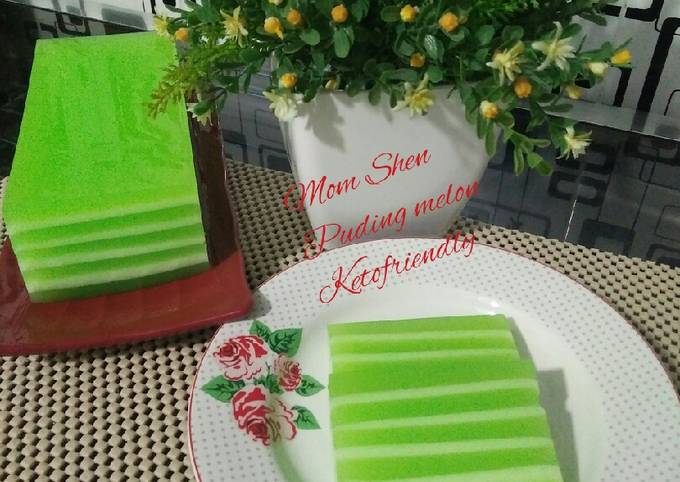 Puding melon whipping cream #ketofriendly
