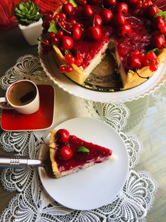 صورة لوصفة كيكة الكرز
