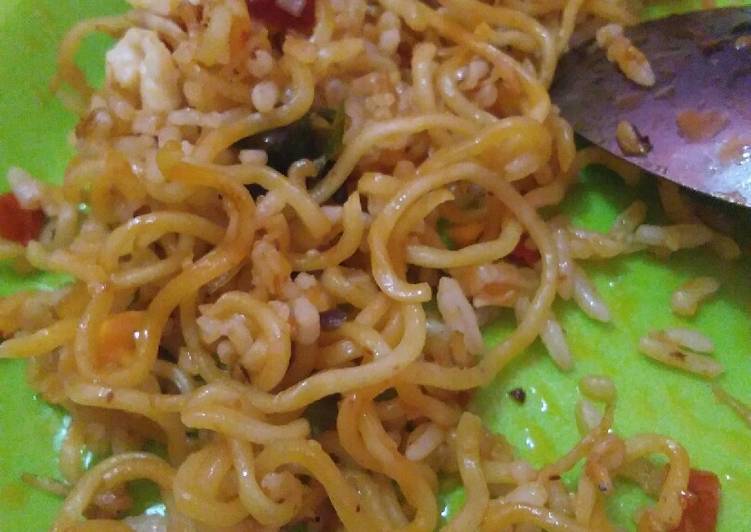 10Cara Membuat Nasi goreng mawut indomie yang Nikmat