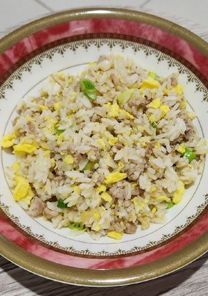 Foto resep Nasi goreng telor jahe (ginger egg fried rice) - dengan daging