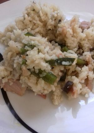 Una foto de Arroz blanco con poblano