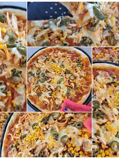 صورة لوصفة بيتزا...🍕🍕