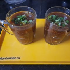 A picture of Hot and sour soup.