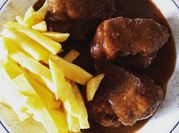 Una foto de carrillada cerdo