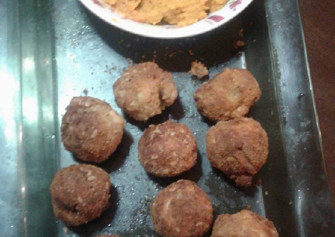 Albóndigas de pollo con pasta de zanahoria