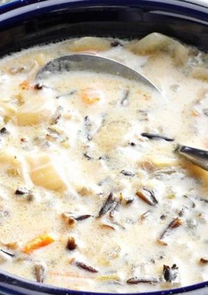 A picture of Bonnie's Wild Rice Soup.