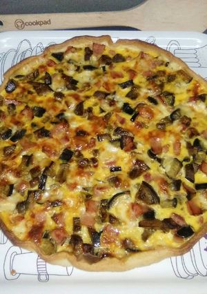 Una foto de Quiche de berenjena y jamón