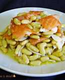 Ensalada de verdinas y salmón ahumado