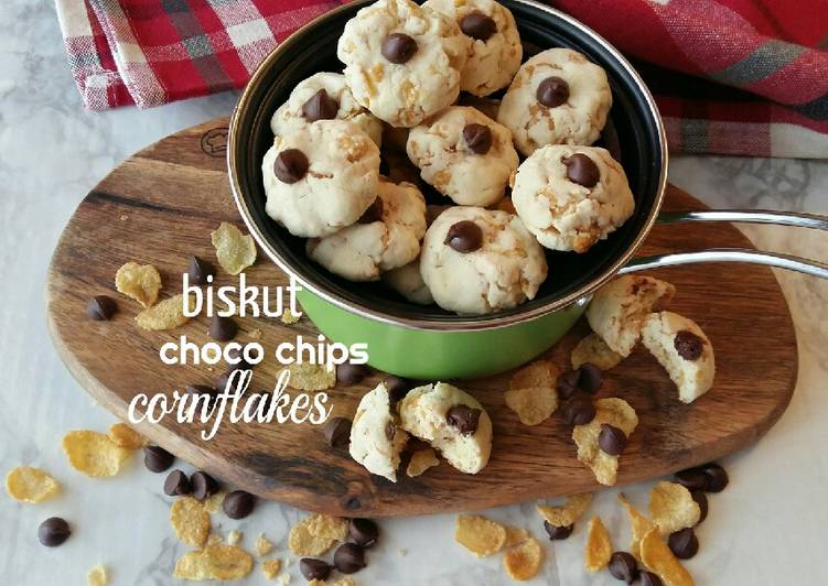 Biskut Choco Chips Cornflakes #(Maraton Ramadhan)