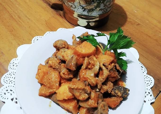 Resep Sambal goreng kentang ampela ati Anti Gagal