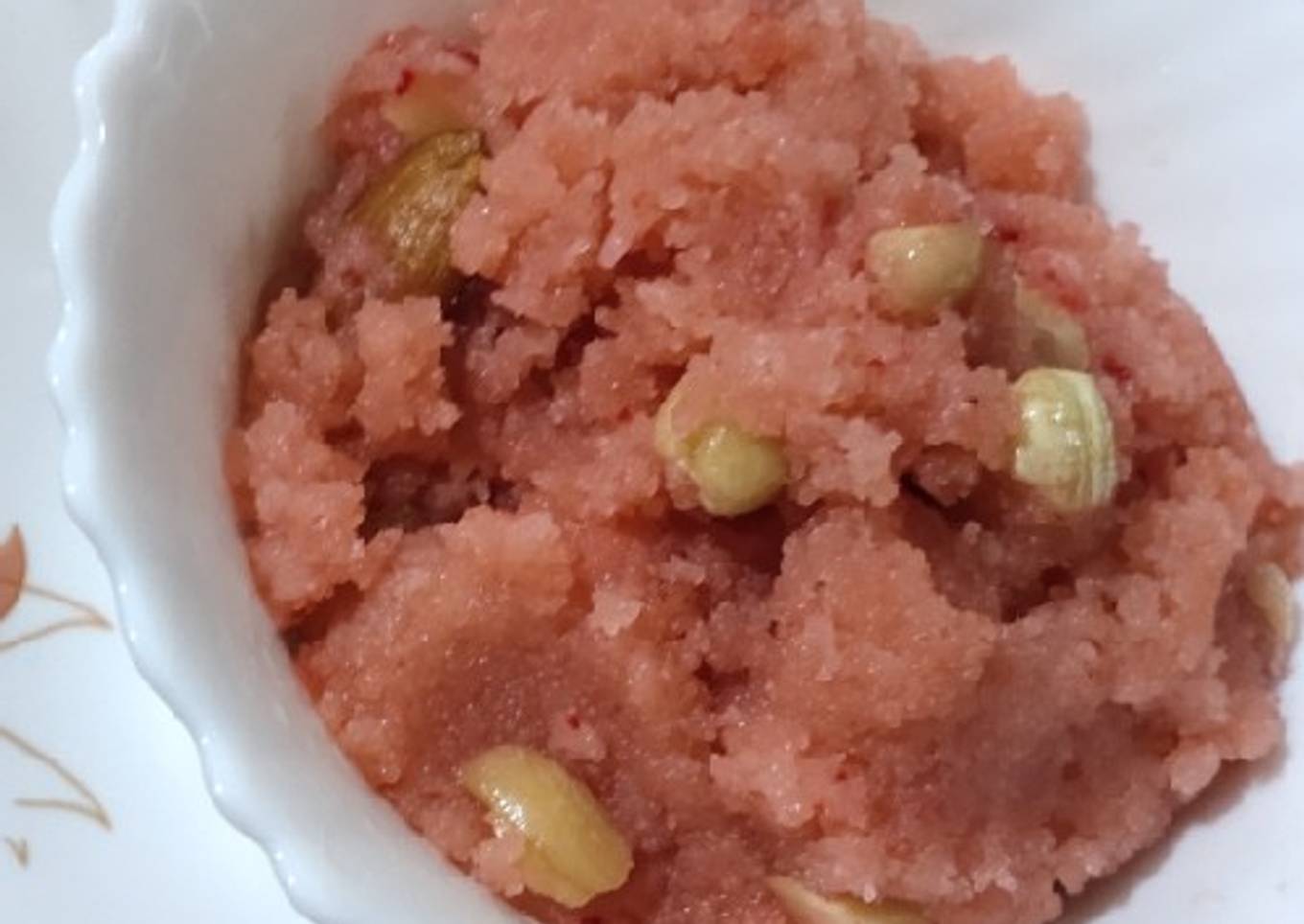 Strawberry chocolate halwa