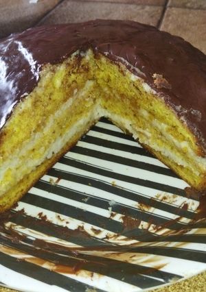Mézes krémes torta recept fotója