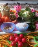 Shrikhand salad of herbal and fruit-nuts