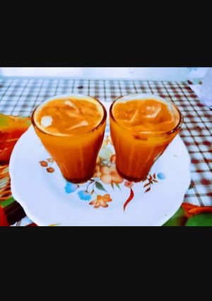A picture of Tasty yummy mango ice tea.