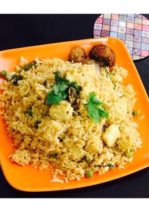 A picture of Paneer Matar Pulao.