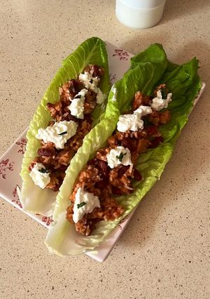 Una foto de Burritos saludables 🥬 Wraps de lechuga