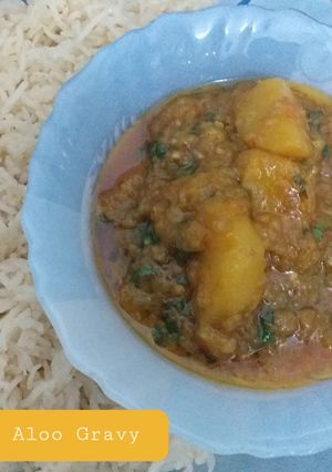 A picture of Bhaingan Aloo Gravy.