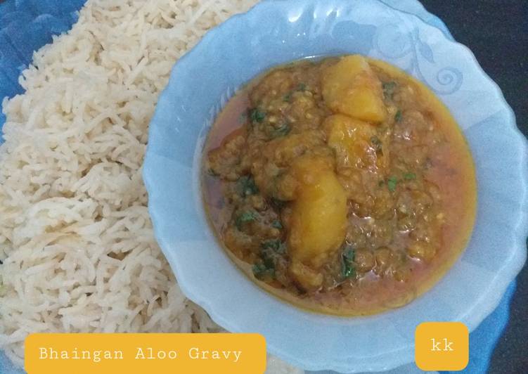 Recipe of Quick Bhaingan Aloo Gravy