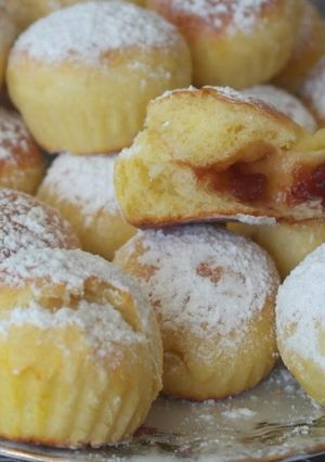 Zdjęcie przepisu Pączki pieczone a'la babeczki.