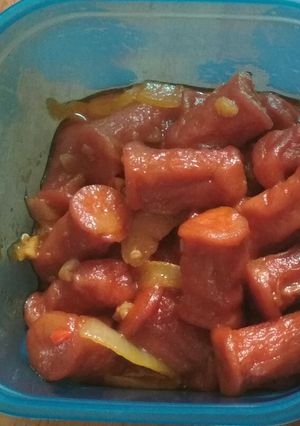 Foto resep Sosis masak saos
