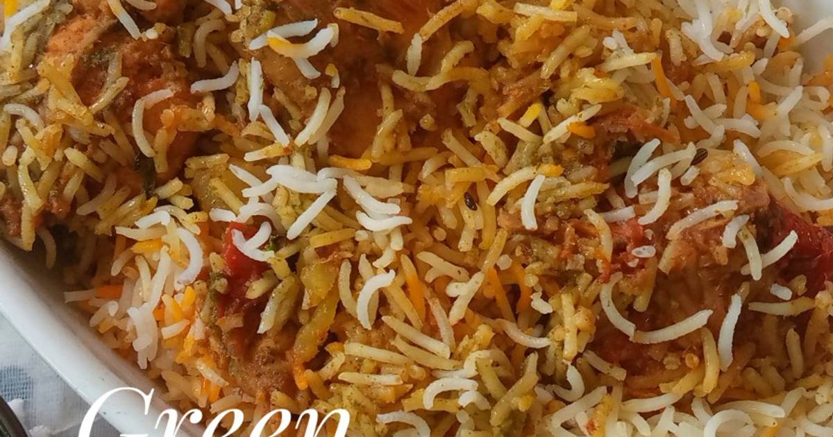 Friday Biryani Day Chilli Day 's Special Green Chutney Biryani Recipe