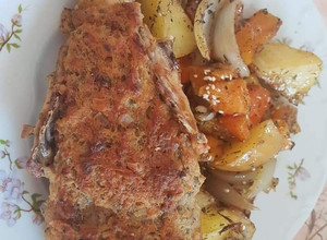Sült töltött csirkefarhát 👌 recept fotója