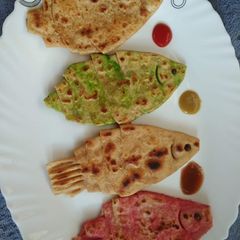 A picture of Fish shape paratha.