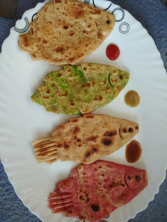 A picture of Fish shape paratha.