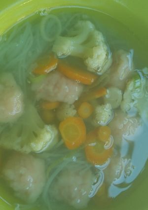 Foto resep Sop soun bola udang