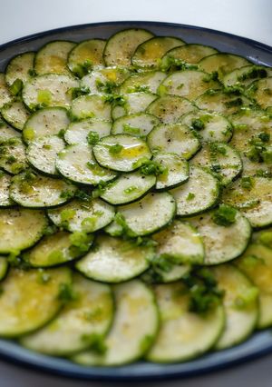 A picture of Zucchini Carpachio.