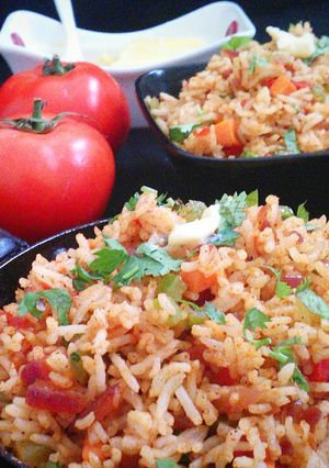 A picture of Tava pulao.