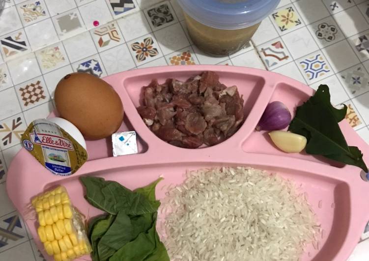 Mpasi 6m
Bubur daging bayam