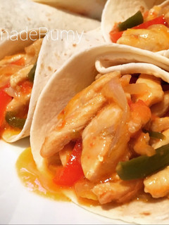 Una foto de Fajitas de pollo🌯🇲🇽