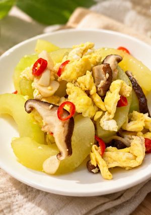 黃瓜香菇炒蛋(簡單料理) 的食譜成品照片