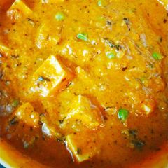 Matar paneer curry A picture of Matar paneer curry.