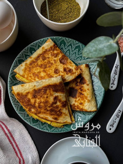 صورة لوصفة كاساديا البيض و الزعترEgg and Za’atar Quesadilla