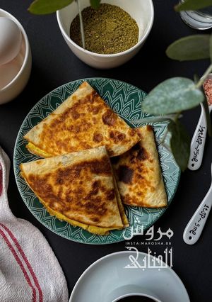 صورة لوصفة كاساديا البيض و الزعترEgg and Za’atar Quesadilla