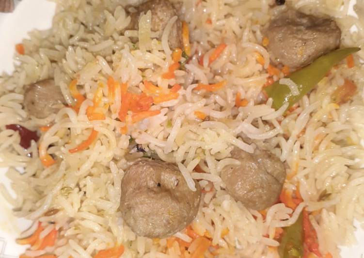 Soya chunks biryani