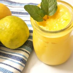 A picture of Lemon Curd no sugar, eggless.