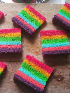 Foto resep Steamed Rainbow Cake