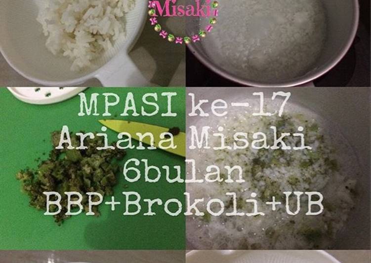  Resep Bubur Beras Putih  Brokoli MPASI 6 bulan oleh Billa 