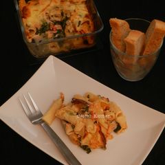 Chicken Spinach Pasta Bake A picture of Chicken Spinach Pasta Bake.