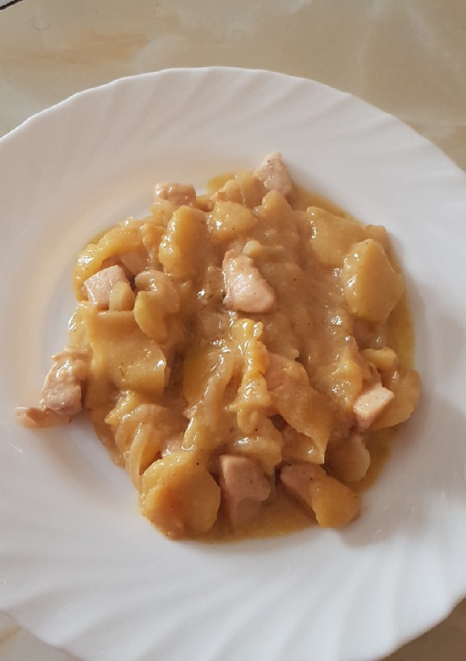 Una foto de Pollo a la salsa de manzana