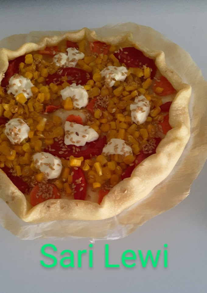 Una foto de Pizza vegetal