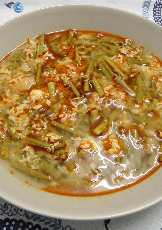 Una foto de Sopa de espárragos